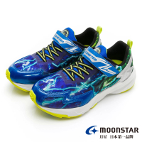 MOONSTAR 月星 童鞋炫技者雷電系列-2E寬楦競速鞋(藍)