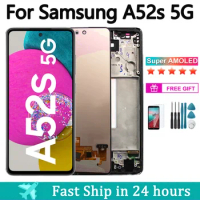 Super AMOLED LCD Display Touch Screen Digitizer Assembly,6.5 ",Fit para Samsung Galaxy A52s 5G,A528B,A528M