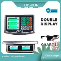 Temukan Tcs 300Kg / 2Kg Timbangan Duduk Digital Single Double Display Pagar Lipat Barang DOUBLE DISP