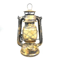 Lron Oil Lamp Antiques Collection Handicrafts Bronze Onaments