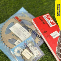Pakej combo sprocket dan rantai 428 Rxz