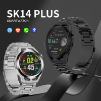 SK14 Smart Watch for Man Women 1.3 Inch Bluetooth Music Heart Rate ECG Monitoring NFC Waterproof Sport Watch Music Fitness Music