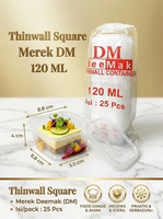 Thinwall DM 120ml SQ Square Mini / Puding Mini / Agar / Jelly / Dessert / Frozen Condiments / Kotak 
