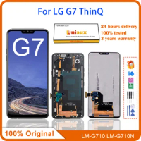 6.1" Original For LG G7 ThinQ G710 G710N G710TM G710EM LCD Display Touch Screen Digitizer Replacement For LG G7 Battery Cover