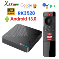 X88 Mini 13 ATV Android13 TV Smart Box RK3528 Google Certification 8K WIFI6 4G RAM 64G ROM Voice Assistant PK H20 Tox3 Btv13 W2