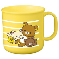 拉拉熊 黃色 塑膠小杯子 水杯 茶杯 懶懶熊 日本製 正版授權J00012377
