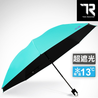 【TDN】降溫黑膠反向折傘 抗UV秒收傘晴雨傘自動收傘B7488_蒂芬藍