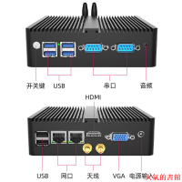 工控機工控主機迷你電腦J4125雙網口LINUX冠弈Ubuntu無風扇i3/i5/i7工控