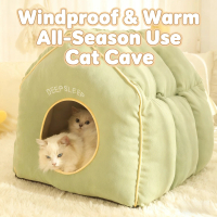 Cat House Winter Warm All-Season Multi-Cat Family Cat Bed Cat Mat Enclosed Safe Winter Cat Room