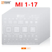 MI1-19 BGA Reballing Stencil for Xiaomi 13 12 11 10/9/8 Note8 SM6125 SDM710 SM8250 K20 K30 PRO Note 2 /3/4/4x/5/MIX Redmi MI4
