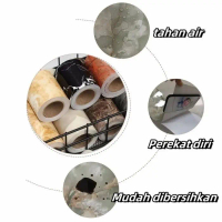 Wallpaper Sticker Border List Tembok 10Cmx5M Dekorasi Bawah Dinding Ubin Lantai  Kedap Air Pasti Ori