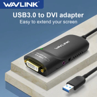 Wavlink USB 3.0 to DVI/HDMI-Compatible/VGA Graphic Display Adapter 1080P External Video Card Converter Screen For Window Mas OS