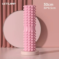 實心泡沫軸狼牙棒按摩滾軸肌肉放鬆器滾輪滾筒EVA月牙實心瑜伽柱