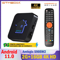 Original GTMEDIA G2 PLUS Smart TV Box Android 11 Amlogic S905W2 TV Receiver Global Media Player Suport M3U Wifi 4K TVBOX 2G16G