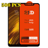 500pcs 21D Tempered Glass 9H Full Glue Screen Protector Film For Samsung Galaxy S24 Ultra S23 Plus S22 S21 FE S20 A01S A02S A03S