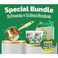 PAKET BUNDLE FUKUMI BERAS PORANG 2 POUCH 1kg & 2 BOX SACHET Free Sendok Takar Gold