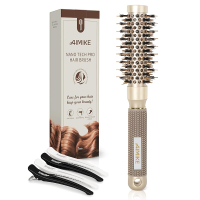 AIMIKE Round Brush Nano Thermal Ceramic & Ionic Tech Hair Brush Round Barrel Brush with Boar Bristle