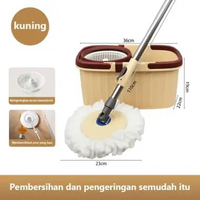 SKY - XIENMIE Alat Pel Lantai Mop Dengan Rol Dengan Spin Mop Ultra Ember Pencuci Putar Alat Pel Lant