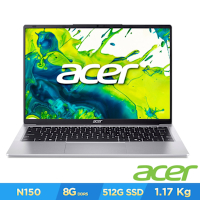 Acer 宏碁 Aspire Lite AL14-32P-C36J 14吋筆電(N150/8GB/512GB/Win11)