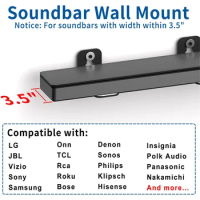 Universal Soundbar Wall Mount Kit Mounting Brackets for JBL Samsung Song Bose Vizio TCL Soundbar