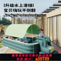 【台灣公司 可打統編】【大容量儲水】充氣游泳池家用嬰兒童小孩家庭成人大型戶外遮陽棚蓬戲水池可折疊