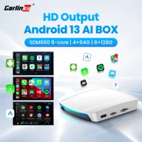 2024 CarlinKit CarPlay Ai Box HD Output Android 13 SDM660 Wireless CarPlay Android Auto Smart Car TV Streaming Box Split Screen