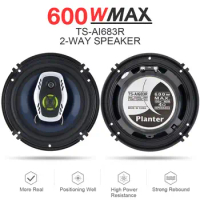 2pcs 6.5 Inch Car Coaxial Hifi Speakers 600W 2 Way Auto Audio Music Stereo Subwoofer Speaker Non-destructive Installation