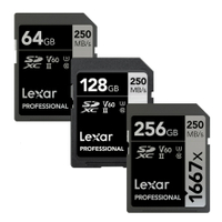 雷克沙Lexar 1667X 256G 128G SD存儲卡4K拍攝 相機卡250MB/s V60【北歐家居生活】