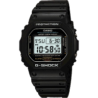 CASIO卡西歐 G-SHOCK 經典DW-5600系列電子腕錶 新春送禮-黑/42mm DW-5600E-1