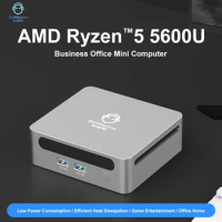 GenMachine New AMD Ryzen 5 5600U mini pc Windows 10/11 3.3GHz Up to 4.2GHz 2*DDR4 Max Support 64GB RAM Gaming WIFI6 pc gaming
