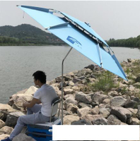 小魚兒釣魚傘2米2.2米雙層萬向防雨釣傘釣魚雨傘遮陽傘垂釣太陽傘