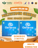 2 Box Multivitamin Generos Nutrisi Otak Untuk Anak Cerdas Lancar Bicara BPOM & HALAL 1 Box Isi 2 Bot
