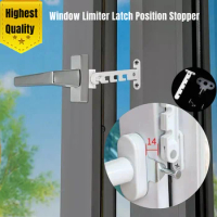 New Adjustable Door Window Lock Limiter Stopper Casement Wind Brace Latch Home Ventilation Sash Lock Child Safety Protection