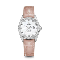TITONI瑞士梅花錶 宇宙系列女錶 (818 S-ST-622)-珍珠母貝錶盤/粉色皮帶/30mm