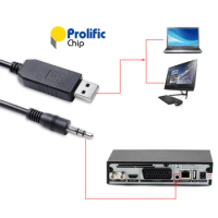 FreeSAT V8 Super Satellite Receiver Freesat IPTV Decoder Prolific USB to RS232 Serial Update Upgrade Flash Cable