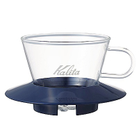 日本KALITA 155系列蛋糕型玻璃濾杯(寶石藍) #05065