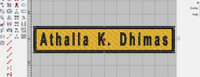 Produksi Emblem Patch Bordir Nama di Dada / Name Tag Seragam Kerja dan Sekolah Chocolate
