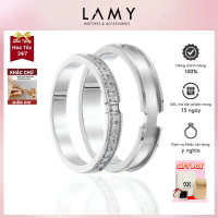 Nhẫn cặp đôi Lyz and Liam True Crystal Link Silver Ring LL8013 & LL8012