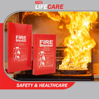 Hot Sale Fire Fighting Fiberglass Fire Blanket for Home and workplace with hard case Standard: EN-18