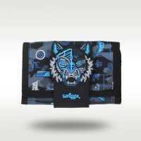 Australia Smiggle hot-selling original children's wallet boys black and blue mechanical tiger high-quality card cover money bag