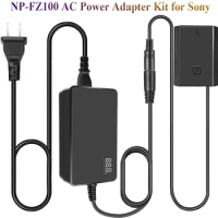NP-FZ100 AC Power Adapter NP-FZ100 DC Coupler Replace BC-QZ1 Battery Kit for Sony Alpha A6600 A7IV A7SIII A1 A7R3 A7R A9R Camera
