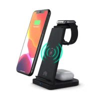 3 In1 Qi Wireless Charger Detachable 10W Fast Charging Station For IPhone 11 12 X 8 Apple Watch Foldable Charging Dock Station