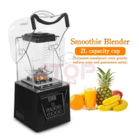 Smoothies Blender with Sound-Proof Cover Professional Industrial Commercial 2L