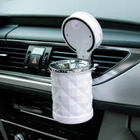 Portable car Ashtray with LED Light auto Ashtray Cigarette Holder Universal Cigarette Cylinder Holder for car truck and home!
