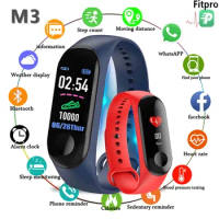 2023 M3 Fitness Tracker Sports Smart Watch Bracelet Heart Rate Blood Pressure Monitor Health Wristband Bluetooth Smart Band