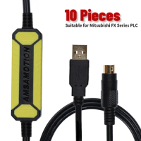 10pcs USB-SC09-FX For Mitsubishi FX Series PLC Programming Cable FX0N FX1N FX2N FX0S FX1S FX3U FX3G Communication Data