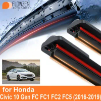 Car Windshield Wiper Blades for Honda Civic 10 Gen FC FC1 FC2 FC5 Double Rubber Frameless Bracketless WipersSoft Accessories