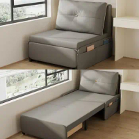 Single Sofa Bed Foldable Dual-Purpose Apartment Rental Room Living Room Simple Sofa Lazy People Can Lie Sleeping Cat Grab Cloth