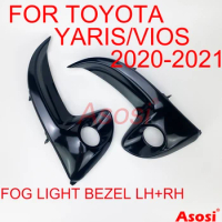 Front Bumper Fog Light Trim Cover Frame Bezel For Toyota Yaris Ativ / Vios 2020 2021 Left + Right Side Direct Replacement