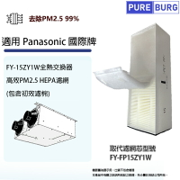 適用Panasonic國際牌FY-15ZY1W全熱交換器/新風機替換用PM2.5 HEPA濾網濾芯FY-FP15ZY1